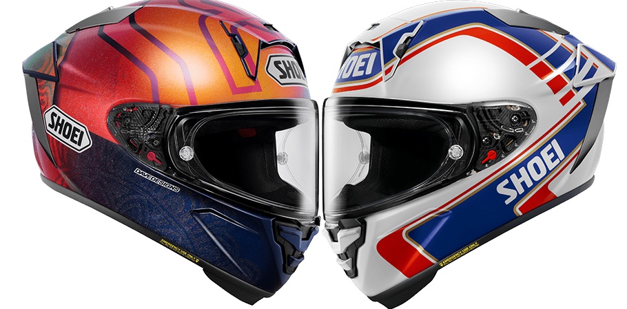 SHOEI X-Fifteen MARQUEZ HOLIとX-Fifteen GARDNERが店頭に並ぶ SHOEI X-Fifteen MARQUEZ HOLIとX-Fifteen GARDNERが店頭に並ぶ