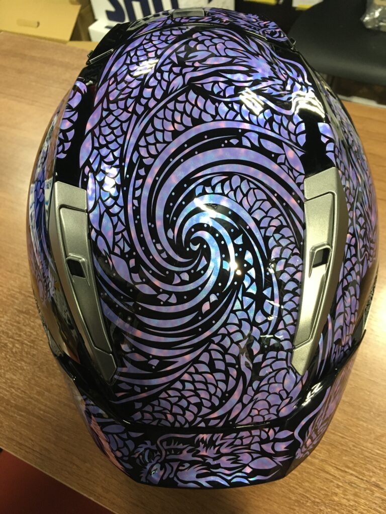 昭和レトロ　強力　へルポ　激レア SHOEI X-Fifteen OROCHI 入荷しました。日本神話と螺鈿の融合